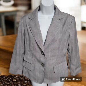 New York & Company Women's Grey Blazer  3/4 Sleeve  - US 10